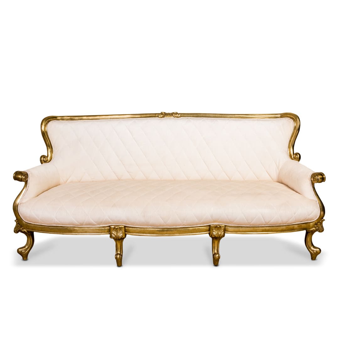 French Louis XV style carved and gilded five pieces Royal Sofa Set